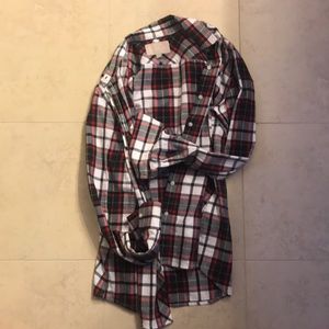 Banana republic red plaid shirt